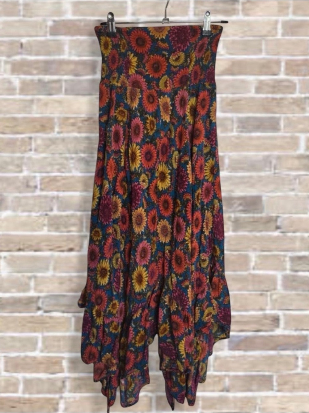 NATURAL LIFE Sunflowers Asymmetrical Maxi Skirt